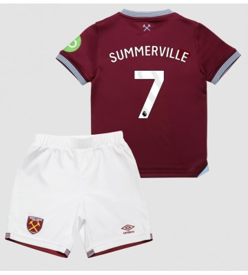 West Ham United Crysencio Summerville #7 Hjemmebanetrøje Børn 2025-26 Kortærmet (+ Korte bukser)